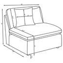 Hobson Armless Chair - Michael's Discount Furniture