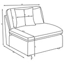 Hobson Armless Chair - Michael's Discount Furniture