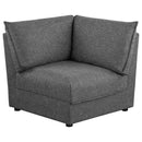 Sasha Upholstered Corner Chair Barely Black - Michael's Discount Furniture