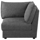 Sasha Upholstered Corner Chair Barely Black - Michael's Discount Furniture