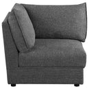 Sasha Upholstered Corner Chair Barely Black - Michael's Discount Furniture