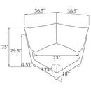 Sasha Upholstered Corner Chair Barely Black - Michael's Discount Furniture