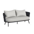 Bali Loveseat with Olefin Grey in Dark Grey