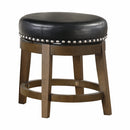 5681BLK-18 - Round Swivel Stool, Black - Michael's Discount Furniture