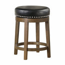 5681BLK-24 - Round Swivel Counter Height Stool, Black - Michael's Discount Furniture