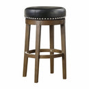 5681BLK-29 - Round Swivel Pub Height Stool, Black - Michael's Discount Furniture