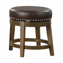 5681BRW-18 - Round Swivel Stool, Brown - Michael's Discount Furniture