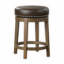 5681BRW-24 - Round Swivel Counter Height Stool, Brown - Michael's Discount Furniture