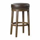 5681BRW-29 - Round Swivel Pub Height Stool, Brown - Michael's Discount Furniture