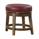 5681RED-18 - Round Swivel Stool, Red - Michael's Discount Furniture