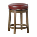 5681RED-24 - Round Swivel Counter Height Stool, Red - Michael's Discount Furniture