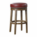5681RED-29 - Round Swivel Pub Height Stool, Red - Michael's Discount Furniture