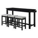 5713BK - 4-Piece Pack Counter Height Set - Michael's Discount Furniture