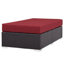 Convene Outdoor Patio Fabric Rectangle Ottoman