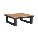Cabana Coffee Table with Natural Top in Black