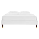 Harlow Queen Performance Velvet Platform Bed Frame