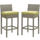 Conduit Bar Stool Outdoor Patio Wicker Rattan Set of 2