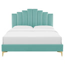 Elise King Performance Velvet Platform Bed
