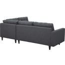 Empress 2 Piece Upholstered Fabric Right Facing Bumper Sectional
