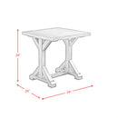 Finn 3PC Accent Trestle Table Set-Coffee Table & Two End Tables