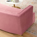Encompass Channel Tufted Performance Velvet Curved Sofa