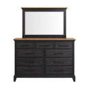 Montrose Dresser and Mirror Set in Espresso & Brown