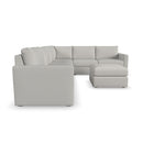 Flex 6-Seat Sectional with Standard Arm and Ottoman - Michael's Discount Furniture