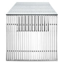 Gridiron Stainless Steel Rectangle Dining Table