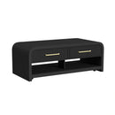 Ridgemont Coffee Table with Casters/Push Through Drawer