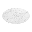 Lippa 54" Oval Artificial Marble Dining Table
