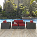 Sojourn 5 Piece Outdoor Patio Sunbrella� Sectional Set