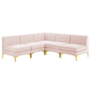 Triumph Channel Tufted Performance Velvet 5-Piece Sectional Sofa