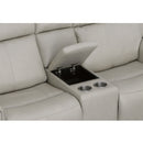 Barnett Power Reclining Loveseat with Console, Power Headrests & Lumbar - Michael's Discount Furniture