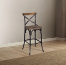 Zaire Antique Black & Antique Oak Bar Chair (1Pc)