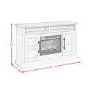Villa Console with 23"" Fireplace Insert in White & Natural