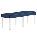 Loft Tufted Large Upholstered Faux Leather Bench