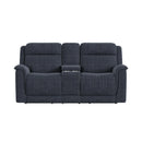 Striker Loveseat w/Console in Bristol Cobalt