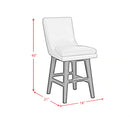 Villanova Swivel Counter Stool with Beige PU in Espresso (2 Per Carton)