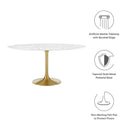 Lippa 60" Round Artificial Marble Dining Table