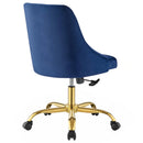 Distinct Tufted Swivel Performance Velvet Office Chair