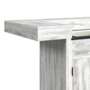 Rogen Rustic Bar Table with Ice Tray, USB and Power in Rustic White
