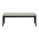 Garcia 6PC Dining Set with Table, 4 Chairs, and Bench in Black