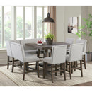 Seneca Counter 3PC Corner Bench with Grey Fabric