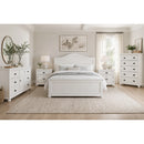 Kona Bedroom Set with 2 Nightstands in White