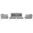 Harmony 5 Piece Outdoor Patio Aluminum Sectional Sofa Set