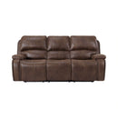 Atlantis Power Motion Sofa with Power Motion Head Recliner in Heritage Brown