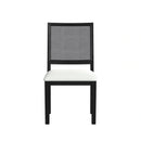 Bahama Breeze Dining Chair with White Fabric in Black (2 Per Carton)