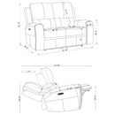Brickston Triple Power Reclining Sofa Set - Michael's Discount Furniture