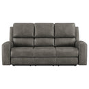 Brickston Triple Power Reclining Sofa - Michael's Discount Furniture