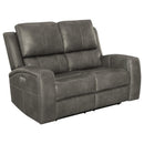 Brickston Triple Power Reclining Loveseat - Michael's Discount Furniture